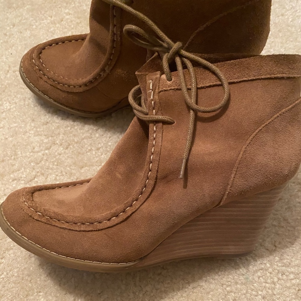 Brown Wedge Bootie